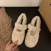 Sapatos Peludos Totalmente Fechados com Solado Macio Estilo Coreano Sapatos Femininos 2026 Outono/Inverno Novos Sapatos de Algodão Mary Jane Sapatos Wawa com Pelúcia Mocassins