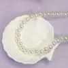 Colar de Pérols Estilo Francês Leve Luxo Febre Mesmo Estilo para Mulheres, Corrente de Clavícula Leve Luxo de Nicho, Gargantilha Simples Versátil Elegante Atacado