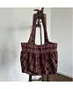 Bolsa de Ombro Sub-Fofa Estilo Ins Coreano Bolsa Carteiro Retrô de Grande Capacidade Bolsa Tote Bolsa para Roupas de Aula de Trabalho de Estudante para Mulheres