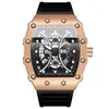 Reloj Popular Transfronterizo de Transmisión en Vivo Marca Binbang para Hombre de Silicona Forma de Barril Luminoso Moda Deportiva