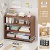 Estante de armazenamento de mesa para sala de estar, estante de mesa multi-camadas para livros, prateleira escalonada, pequena estante simples