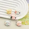 Accesorios de resina DIY de dibujos animados, flor de cerezo multicolor, oso, hecho a mano, gel de crema, pinza para el pelo, funda para teléfono móvil, hebilla de zapato, joyería al por mayor