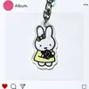 Chaveiro de Coelho Miffy Desenho Animado Feminino Novo Criativo Fofo Acrílico Pingente Acessório para Bolsa Fone de Ouvido