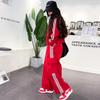 Conjunto de Primavera e Outono para Meninas 2026 Novo Estilo Coreano Casual Esportivo Jaqueta Curta Listrada com Calças de Perna Larga Tendência