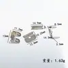 Gancho para Pantalones Hecho de Material de Cobre, Gancho Doble para Pantalones para Accesorios de Pantalones y Faldas, Hebilla Metálica Ajustable de Cuatro Garras Doble Fila Hecha a Máquina para Faldas