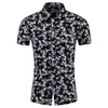 Grande estoque de camisa de lapela com flor da moda 2023 tamanho 7XL camisa tamanho grande camisa de praia manga curta