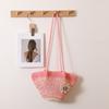 Bolsa de Paja de Flores Frescas Nueva Bolsa de Paja de Color Gradual Nicho Bolsa Tejida Bolsa de Playa para Vacaciones Bolso de Hombro de Moda