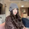 2026 Nuevo Sombrero Holgado con Cordón y Volantes Destaca Tejidos Otoño Invierno Sombrero Cálido para Protección de Orejas Gorro para el Frío para Mujer Cubre Cabeza