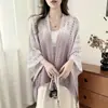 Nuevo Chal de Punto Hueco Gradual Tie-dye Chal de Estilo Étnico Turístico de Alta Gama Capa Exterior para Mujer