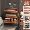 Prateleira de armazenamento de cozinha de parede sem furos, organizador de sacos plásticos de cozinha de parede, organizador de camadas múltiplas para garrafas e potes de tempero