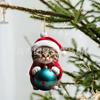 Amazon novo criativo Gatinho Carro Espelho retrovisor pendente mochila pingente Árvore de Natal enfeites decorações
