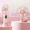 Novo ventilador portátil TYPE-C carregando com display dobrável portátil pescoço suspenso mini pequeno ventilador presente transfronteiriço