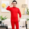 Ropa de otoño para hombre, año de nacimiento, Big Red, traje de pantalones largos, suéter holgado para padre de mediana edad y anciano