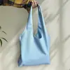 Bolsa de Lona Lisa de Color Sencillo con Logo Personalizable, Bolsa de Tela Ecológica Lisa, Bolso de Hombro Versátil de Gran Capacidad