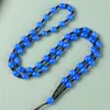 Corrente Longa para Suéter Tecida à Mão com Contas de Jade Sintético, Colar Estilo Étnico, Acessório Feminino Versátil