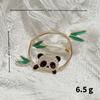 Guofeng Cute Panda Broche High-end Pequena escala Novo estilo chinês Corsage Suit Pin Diamante-incrustado Broche de bambu