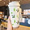 Taza de Acero Inoxidable 316 con Tubo de Succión para Doble Bebida Alto Valor de Color Taza de Café Portátil Oso Panda Doble Bebida Taza con Aislamiento para Frío y Calor