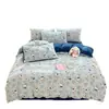 Conjunto de quatro peças de flanela quente classe A para outono e inverno, capa de edredom de veludo espesso, lençol de cama, conjunto de três peças para dormitório estudantil 4