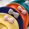 Boina para Niñas, Moda Coreana Otoño e Invierno, Gorro de Lana Tejida de Artista para Bebés y Niñas Pequeñas, Moderno
