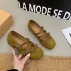 Zapatos Mary Jane de ballet franceses para mujer, nueva colección de otoño 2026, con detalle de lazo, adecuados para combinar con vestidos, de suela plana, suela suave y diseño de punta poco profunda