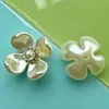 Plato Floral Estilo Coreano con Hebilla de Diamante, Centro de Flor Completo de Diamante, Accesorio para el Cabello de Perla de Imitación de Concha, Joyería DIY, Accesorios para Pasador de Abanico Hechos a Mano