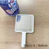 Espejo de Maquillaje de Salón de Belleza de Mano, Espejo de Mango Semi para Tatuajes, Espejo Portátil de Mano para Peluquería, Espejo Dental