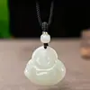 Colgante de Buda Maitreya de jade hetiano natural de Xinjiang, collar de jade para mujer, colgante de jade de Buda pequeño, colgante de jade con cabeza de Buda, regalo