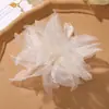 Estilo Antigo Delicado como Fada Organza Cor Sólida Flor DIY Presilha de Cabelo Acessório de Cabelo Decoração de Sapato e Chapéu Corsage Feminino Acessórios de Flor para Roupa