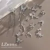 Lz Mesma Estilo Zircônia Acessórios de Arte para Unhas Corrente de Prata Versátil Laço de Pérola Decoração de Diamante Pequenas Pérolas Acessórios de Arte para Unhas