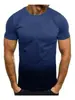 Camiseta Deportiva Casual para Hombre Amazon Moda de Verano Europea y Americana Cuello Redondo Camiseta de Manga Corta con Gradiente 3D Cuello Redondo Hombre