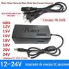 Adaptador de energia transformador DC de voltagem ajustável 12V-24V 7 velocidades dimerização de velocidade contínua Cabo de alimentação para furadeira elétrica DIY