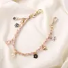 Nueva Cadena Doble de Perlas para Mano Zhuzi Accesorios de Joyería para Fundas de Teléfono Móvil DIY Cadena de Metal Cadena de Cuero para Mano