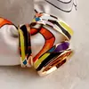 Joyería de esmalte de acero titanio moda hebilla para bufanda hebilla para bufanda ropa anudada hebilla para chal ropa de trabajo bancaria accesorios para pañuelo cuadrado