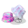 Chapéu de Pescador de Pelúcia Grossa Colorido Arco-Íris Tie-Dye Gradiente Tendência Versátil Outono/Inverno 2026 Chapéu Balde de Pelo Feminino