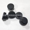 Fábrica 15mm plugue macio de borracha preta redondo plugue de plástico