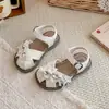 Sandalias Cerradas para Niños 2026 Nuevo Estilo de Verano para Niños Pequeños, Medianos y Grandes, Sandalias de Princesa Elegantes de Color Sólido para Niñas Pequeñas