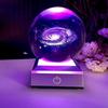 Bola de cristal luminosa esculpida em 3D, atacado, criativo, sistema solar, presente de aniversário, decoração executiva para casa, artesanato