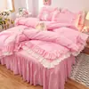 Origem Nantong jardim secreto explosões renda preta conjunto de quatro peças estilo princesa saia de cama 1.5/1.8m cama uma geração de cabelo