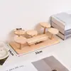 Área de Arte do Jardim de Infância Armazenamento de Argila Suporte de Exposição de Trabalhos Mesa de Exibição DIY Feito à Mão para Crianças Prateleira de Armazenamento de Madeira Maciça para Criação Ambiental