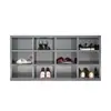 Armário de Sapatos de Aço Inoxidável 304, Banco para Trocar Sapatos de Oficina de Purificação, Aço Espesso Multi-Compartimentos Lateral Único/Duplo para Funcionário de Fábrica/Laboratório