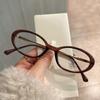 Chiai Nuevo Estilo Personalizado Gafas Coreanas Anti-luz Azul Retro Liso Ovalado Plano Gafas Simples Montura para Gafas Miopes para Mujer