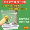 Comederos automáticos para periquitos, cacatúas y agapornis, caja de comida anti-derrames con separación de cáscaras, comedero automático para pájaros