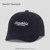 Gorra de Béisbol de Ala Corta con Personalidad Única para Mujer, Retro Japonés Bordada Cepillada Protector Solar Casual Suave Pico de Pato