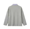 Ropa Vintage Yidao Otoño 2026 Nuevo Estilo Americano Diseño de Moda Falso Dos Piezas Rayas Patchwork Cuello Polo Camiseta de Manga Larga