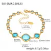 Azucarero Joyería Exquisita Europea y Americana Acero Inoxidable Piedra de Cristal Tobillera Combinación Verano Simple Lujo Ligero Versátil Accesorios para el Pie Venta al por Mayor