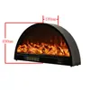 Gabinete Triangular para Chimenea con Fuego Electrónico de Forma Irregular, Calefacción de Pared de Fondo de Estufa de Arco Semicircular en Forma de L Empotrada, Otros