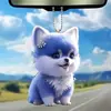 Nuevo colgante de cachorro lindo lindo lindo acrílico llavero de mochila colgante decorativo para espejo retrovisor de coche