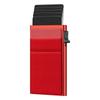 Portatarjetas Pop-Up de Empuje Lateral Gris Doble Capa Minimalista para Hombre Cartera Metálica RFID Estuche para Tarjetas Plateado Billetera para Monedas Portatarjetas S124