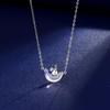 Colar de coelho S925 prata esterlina estrela lua moe feminino elaine joias originais design de nicho acessórios de coelho pedra da lua maré nacional