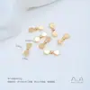 Estrella, luna, trébol de cuatro hojas, pez pequeño de cobre bañado en oro de 14K, cuentas espaciadoras, colgante redondo de garra, accesorios para joyería DIY hechos a mano